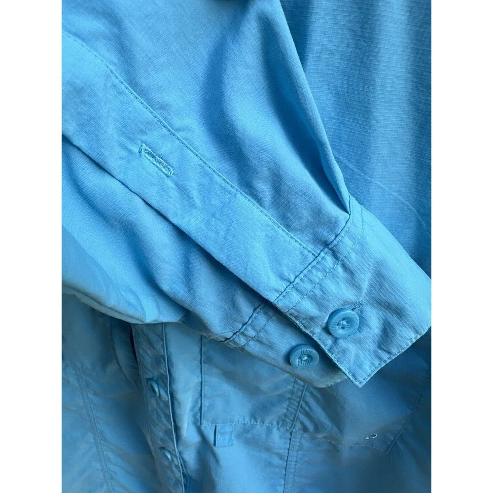 World Wide Sportsman Fishing Shirt Womens Small Vented Button Up - Picture 6 of 11